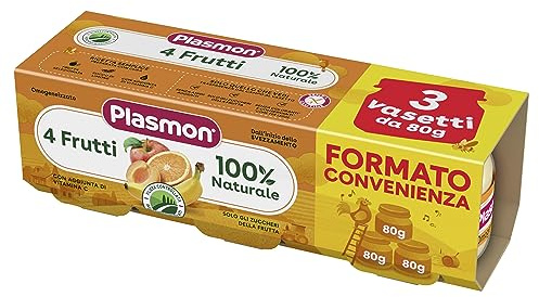 Plasmon Omogeneizzato 4 Frutti 3x80g (8 Confezioni)