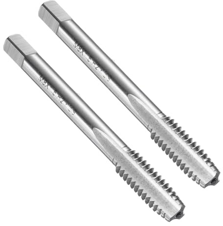 QUARKZMAN 2 Pieces Straight Groove Thread Milling Cutter, M8 x 1.5 Metric Screw Thread Cutting Tool Thread Cutting Machine Thread Tools, High Speed Steel 6542 (HSS 6542)