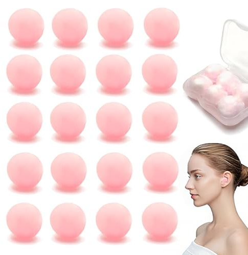 Tapones clásicos para los oídos, 20 tabletas Tapones para los Oídos de Cera, Reducción de Ruido Tapones, Cómodos y Reutilizables Especiales para Natación, Agua o Ruidos Fuertes