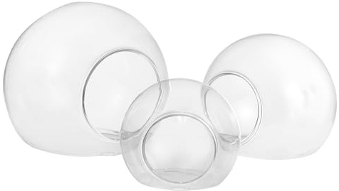 Toyvian Jarrón Colgante de Vidrio Forma de Gota 3 Piezas 8 CM 10 CM 12 CM para Plantas Hidropónicas Soporte para Terrario y Decoración Ecológica para Hogar y Jardín