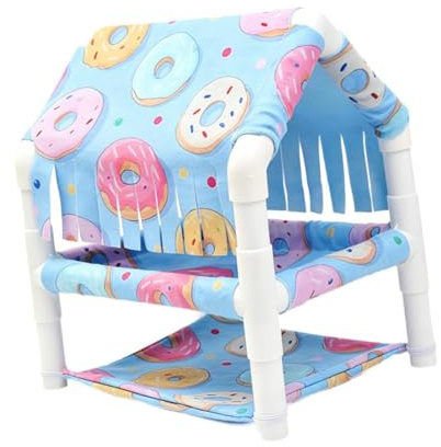 Ronyme Maison pour cobayes, Mezzanine avec lit, Aire Jeux, d'activités et Repos, Niche pour Petits Animaux (Souris, Rats), Bleu Clair