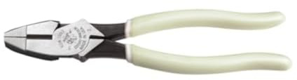 Klein Tools D20009NEGLW Side Cutter Linemans Pliers, Made in USA, Cut ACSR, Screws, Nails, Hard Wire, 9-Inch Hi-Viz Pliers