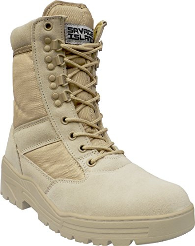 Savage Island Desert Army Combat Patrol Boots Tactical Cadet Military Security Suede Leather Tan Jungle