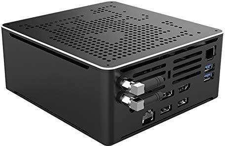 Partaker Powerful Gaming Computer, Intel Xeon E-2176M, Desktop PC, 6 Cores 12 Threads, Fan Mini PC, Windows 11 Pro, 2xNICs, 4xUSB 3.0, 2xUSB 2.0, HD/DP Port,No Ram No Storage