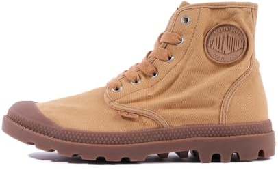 Palladium Men's Pampa Hi Boot, Vegan Canvas Lace Up Boot, Woodlin, 8 M