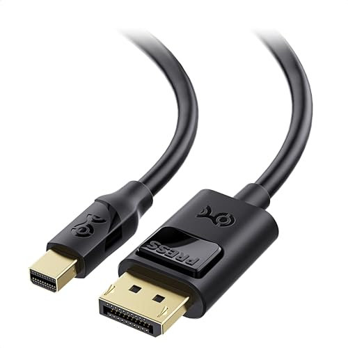 Cable Matters 8K Mini DisplayPort auf DisplayPort 1.4 Kabel 1.8m (Mini DisplayPort zu DisplayPort 1.4 Kabel, Mini DP auf DP) mit 8K60Hz und HDR in Schwarz-Thunderbolt und Thunderbolt 2 Port kompatibel