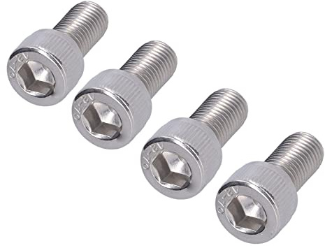 Bullone a Esagono Incassato a Testa Esagonale a Testa Esagonale da 4 Pezzi M10 Bullone a Esagono Incassato in Acciaio Inossidabile A2 da 1,25 Mm a Passo Fine Hardware di Fissaggio(M10*20)