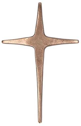 Butzon & Bercker Dekoratives Wand-Kreuz aus Bronze, Maße 12,7 x 20 x 2 cm