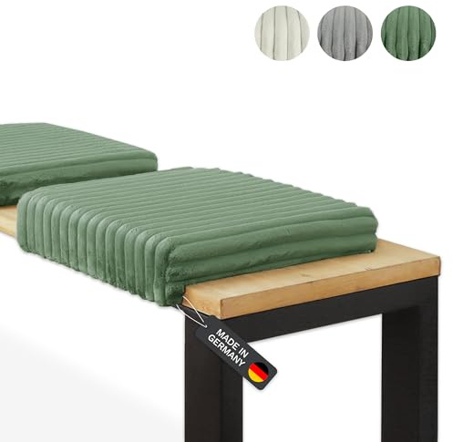 Lycce Bankauflage/Klemmkissen Deluxe 1 Leiste-extra Polsterung, Cord, grün