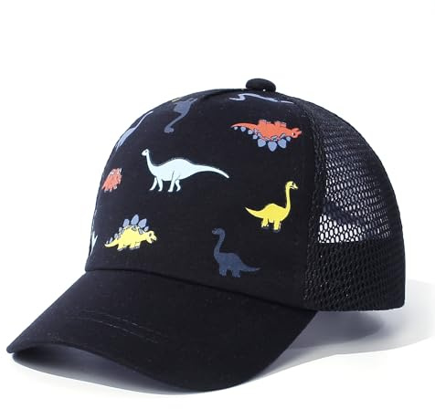 DRESHOW Småbarn Baseboll Keps Bebis Sol Hatt Söt Dinosaurie Mönstrad Mössor Unisex Bebis Trucker Hattar Spädbarn Småbarn Barn Hattar för Pojkar Flickor