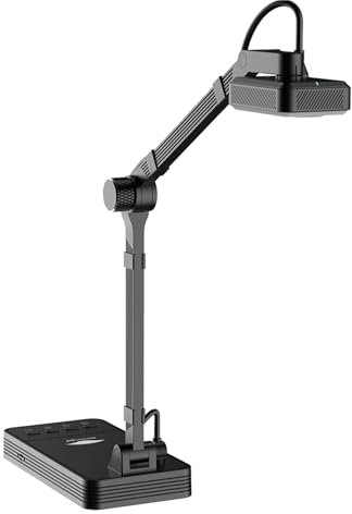 Dokumentskanner, Smart Book Scanner Bärbar dokumentskanner, Digital Classroom Document Camera Visualizer med HD USB-port,för undervisning i affärsmöten