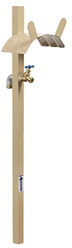 Liberty Garden Products 693 Free Standing Garden Hose Stand With Brass Faucet, Holds 150-Feet of 5/8-Inch Hose - Tan