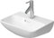 Duravit Waschtisch Me by Starck aus hochweriger Sanitär-Keramik, Waschbecken klein (45 cm), Hängewaschbecken mit Hahnlochbank zur Wandmontage, Handwaschbeckenmit 1 Hahnloch, Weiß mit Wondergliss