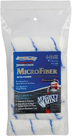 Arroworthy Microfiber Nap Jumbo Cage Roller Refill 6 Pack - 4 x 3/8