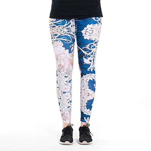 cosey - Bunte Bedruckte Motiv-Leggings (Einheitsgröße) - Design Jugendstil