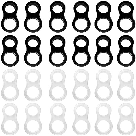 24 Pezzi Fermaporta Maniglia,Trasparente/Nero Fermaporte per Maniglie, Ferma Porte, PVC Paracolpi Porta, Tampone Proteggi Finestre, Ferma Porta da Muro Paracolpi Protezione per Porte da Interno