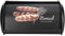 YLSZHYR Stainless Steel Bread Box,Bread Holder Container,Metal Kitchen Counter Roll Up Top Lid Storage Bin for Home Kitchen Countertop Red(Black)