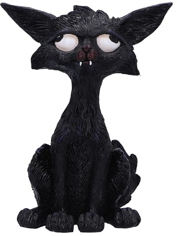 Nemesis Now Kat 20 cm, resina, nero, figura di gatto, ornamento gatto nero, regalo da collezione, fuso in resina finissima, sapientemente dipinto a mano, D6753A24