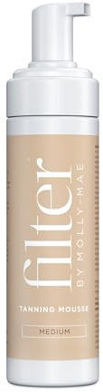 Filter by Molly-Mae Tanning Mousse | Medium Shade | Fast Drying Self Tan Mousse, for a Sunkissed, Golden Glow | Streak Free Fake Tan | Moisturising Foam | Fast Developing | 200ml