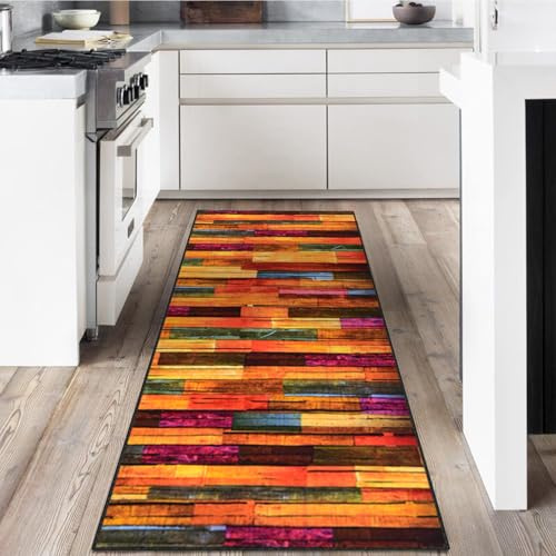 LYYK Tapis de couloir 60x300cm, tapis à poils courts lavable avec dos en caoutchouc antidérapant - Tapis de cuisine de haute qualité pour entrée, buanderie et couloir de résidence