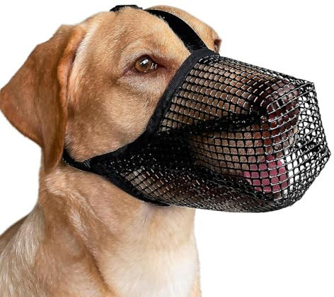 Muselière Chien Nylon Museliere pour Chiens Museliere Doux Respirant Muselières pour Chiens Ajustable pour Museliere Chien Convient pour prévenir Les morsures,la Mastication et Les aboiements(L)