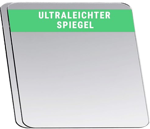 Falkenhorn Handspegel – dubbelsidig, ultratunn akrylspegel i fyrkantig form, perfekt för pyssel, barn, dekoration, gör-det-själv-projekt, plånbok, kosmetika och på vägen – 4,5 x 4,5 cm, 2 stycken