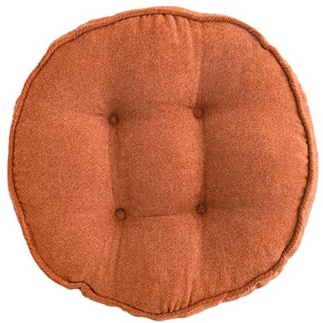 45x45cm Garden Chair Cushions, Comfortable Round Seat Pads, Soft Upholstered Dining Chair Covers for Balcony & Patio - Orange Outdoor Cushions