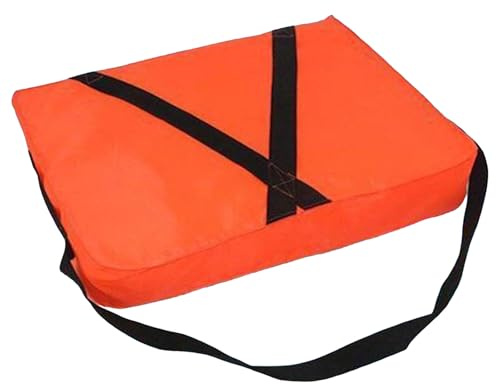 Dispositivo di galleggiamento lanciabile per barche 18x14 pollici Cuscino di lancio per barche ad alta galleggiabilità con cinghia Dispositivo di galleggiamento lanciabile (Orange, 42x33cm)