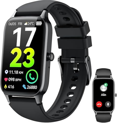 Soudorv Smartwatch Herren Damen, 1,57 HD Fitnessuhr Herren mit Telefonfunktion, Wasserdicht Aktivitätstracker 110+ Sportmodi, Fitness Tracker mit Schlafmonitor Schrittzähler, Watch for Android/iOS