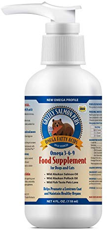 Grizzly Salmon Oil Cat Food Supplement Omega 3 Fatty Acids, 4 oz
