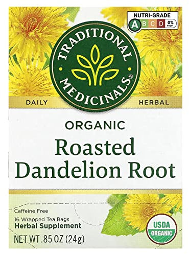 TRADITIONAL MEDICINALS TEA,OG2,RST DANDELION RT, 16 BAG