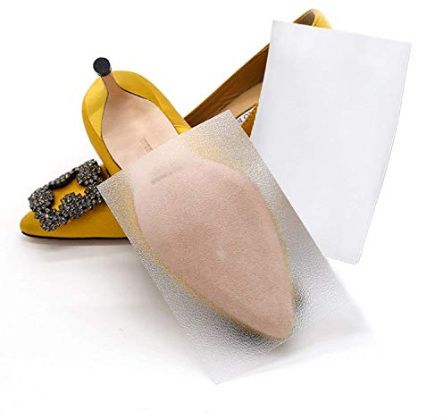 Bettli Women's Sole Sticker - Crystal Clear Self-Stick Pads Sole Protector Shoe Bottoms Slip Resistant Shoe Sole Cover Protector for Heels (4 Pcs)