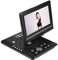 Reproductor de DVD portátil de 9,8 pulgadas con pantalla giratoria, monitor LCD 16: 9 móvil receptor de TV FM compatible con AV/USB/SD/MS/MMC, decodificador Dolby DTS incorporado, cargador de coche(UE