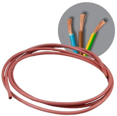 SULENO Saunaleuchte Silikonkabel 3x1,5 mm² Länge: 4 m Anschlusskabel für Saunaleuchten & Saunalampen in Saunakabinen hitzebeständig, geprüfte Qualität