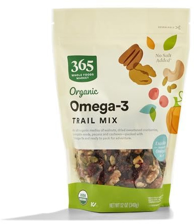 365 by Whole Foods Market, Organic Omega-3 Trail Mix, 12 Ounce
