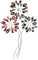 Flair Flower Wanddeko Blumen aus Metall Wandskulptur Blätter Bild 3D Skulptur Einzigartig Deko Wandrelief Abstrakt Extravagant Geschenk Designer Wandobjekt Blüten Dekobild, Dunkelrot, ca.68x40 cm