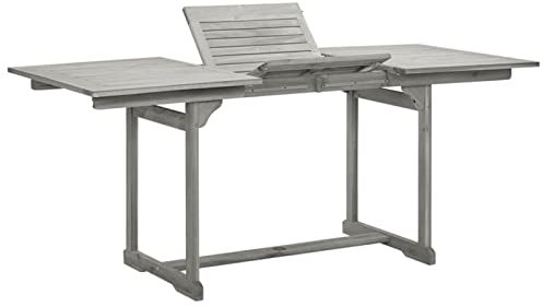 Xichuzi Garten-Esstisch, Tisch Balkon, Gartentisch, Balkontisch, Küchentisch, Garden Table, Terrassentisch, (120-170) x80x75 cm Massivholz Akazie