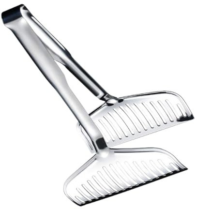 Cooking Tongs, Grill Food Tweezers with Non-Slip Grip, Stainless Steel Spatula Flops for Bread, Steak, Fish, BBQ Tools and Grilling Accessories for Outdoor Barbecue