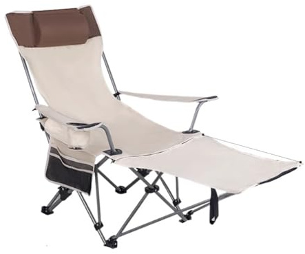OPIGJUFD Vikbar regissörsstol Vikbar utomhusstol, bärbar, ultralätt, för fritid, fiske, camping, för lunchpaus, regissör, strand(B beige)