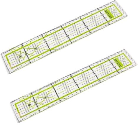 12'' x 2'' Acrylic Quilting Rulers,2Pcs Precision Non-Slip Measuring Tool