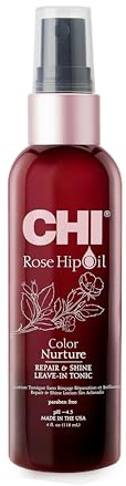 CHI Rosehip Oil, Color Nurture, Repair & Shine Leave-In Hair Tonic, 118 ml