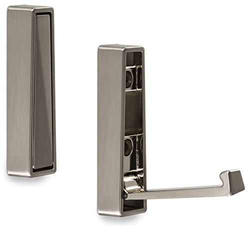 Gancio Appendiabite Pieghevole da Montare BARI 80 x 20 x 15 mm Finitura Acciaio Inox Ganci Attaccapanni Porta-Cappotti