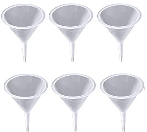 MagiDeal 6 Mini Trichter Trichtersatz, Küchentrichter Plastik, Öltrichter, Labortrichter, Parfümtrichter, Trichter-Marmelade, TRichter zum Befüllen von Flaschen oder Behältern, Plastik Filtertrichter