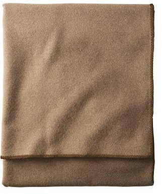 Pendleton, Eco-Wise Washable Wool Blanket, Camel Heather, Twin