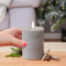 Festive Lights - Authentic Flame 10cm Real Wax Grey Flameless Battery Operated Candle - Warm White Flickering LED - Safe, Elegant Indoor Christmas & Home Decoration (Without Remote)