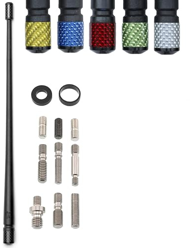 Votex - 13 Inch Rubber Carbon Fiber (Black, Blue, Gold, Green, Red, Silver) Antenna Fits Ford F150 - F250 - F350 | Jeep Wrangler - Gladiator | Toyota Tacoma - Tundra | Chevrolet Silverado | GMC Sierra
