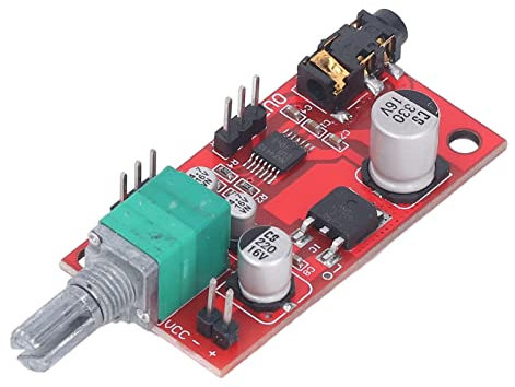 Modulo Preamplificatore per Auricolari, Scheda Amplificatore per Cuffie MAX4410 DC 3-12V Interfaccia 3,5 Mm Elaborazione SMD Bassa Distorsione per Dispositivo Fai-da-te