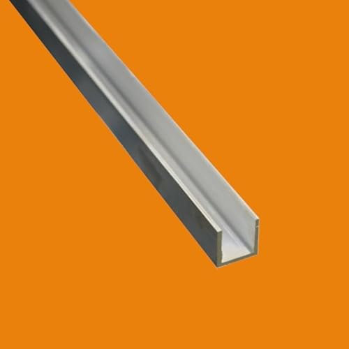 LE ROI DU FER - Profilé aluminium U 6060 brut - 1 metre, Dimension - 20 x 40 x 20 mm, Epaisseur 2 mm