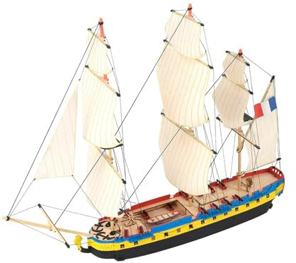 Artesanía Latina - Holzmodellschiff - Easy Kit französische Fregatte, Hermione La Fayette - Modell 17000, Maßstab 1:160 - Modelle zu Bauen – Anfängerniveau
