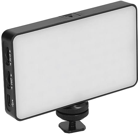 RGB-Videoleuchte, LED-Kameraleuchte, Vollfarbige Tragbare Fotobeleuchtung, 2500 K–9000 K Dimmbare Panel-Lampe, 3000 MAh Wiederaufladbar, 26 Lichteffekte